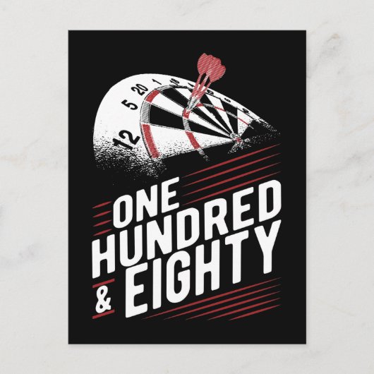  Dart Throwing Dartboard 180 Darts Briefkaart (Voorkant)