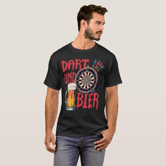 Dart Und Bier  T-shirt (Voorkant volledig)