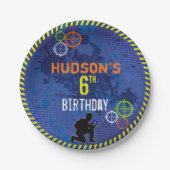 Dart verjaardagsfeestje Blaster Wars eten Papieren Bordje (Voorkant)