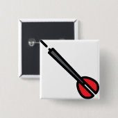 dart vierkante button 5,1 cm (Voorkant /achterkant)