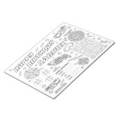 Dart War verjaardagsfeestje kleuren en activiteit Notitieblok (Schuin)