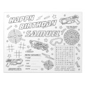 Dart War verjaardagsfeestje kleuren en activiteit Notitieblok (Voorkant)