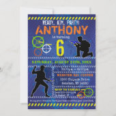 Dart Wars Party Blaster Pistool Verjaardag Kaart (Voorkant)