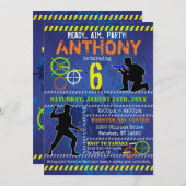 Dart Wars Party Blaster Pistool Verjaardag Kaart (Voorkant / Achterkant)