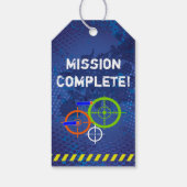 Dart Wars Party Dart Pistool Verjaardag Cadeaulabel (Achterkant)