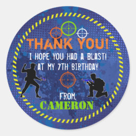 Dart Wars Party Dart Pistool Verjaardag Ronde Sticker