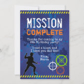 Dart Wars Verjaardagsfeest Dankjewel Card Kaart (Voorkant)