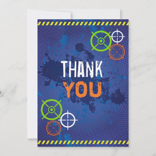 Dart Wars Verjaardagsfeest Dankjewel Card Kaart (Achterkant)