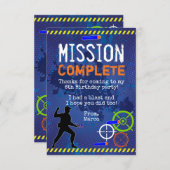 Dart Wars Verjaardagsfeest Dankjewel Card Kaart (Voorkant / Achterkant)