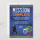 Dart Wars Verjaardagsfeestje Dank je kaart (Voorkant)