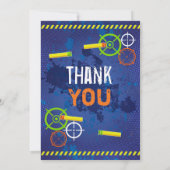 Dart Wars Verjaardagsfeestje Dank je kaart (Achterkant)