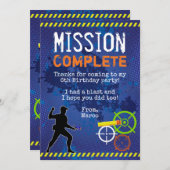 Dart Wars Verjaardagsfeestje Dankkaart Kaart (Voorkant / Achterkant)