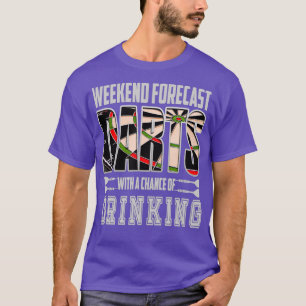 Dart Weekend Forecast Drink Darts Speler Gift T-shirt
