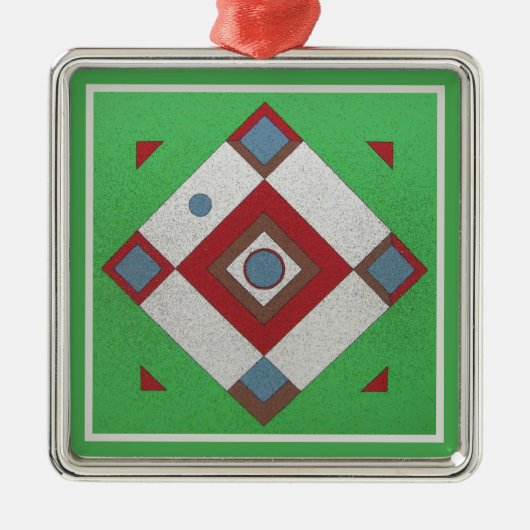 Dartball Board Metalen Ornament (Voorkant)