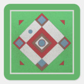 Dartball Board Vierkante Sticker (Voorkant)