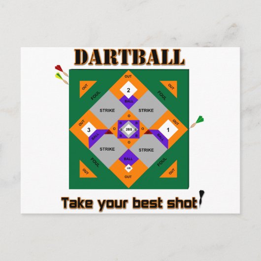Dartball Briefkaart (Voorkant)
