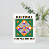 Dartball Briefkaart (Staand voorkant)