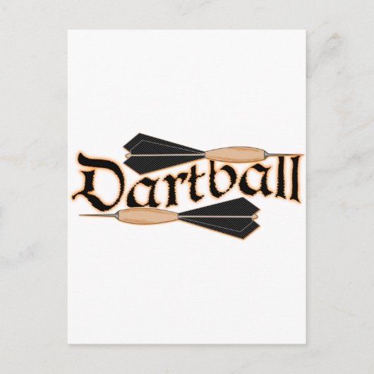 Dartball Darts Briefkaart (Voorkant)