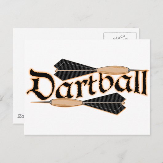 Dartball Darts Briefkaart (Voorkant / Achterkant)