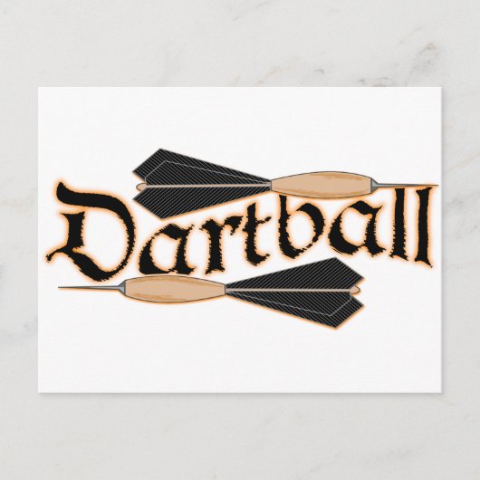 Dartball Darts Briefkaart (Voorkant)