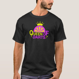 Dartboard 2 van vrouwelijke dart koninginnen t-shirt