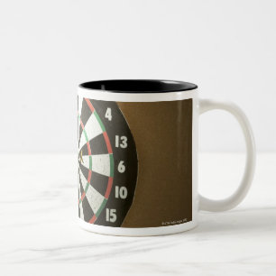 Dartboard 3 tweekleurige koffiemok