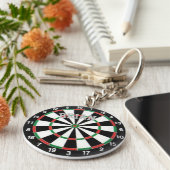 Dartboard - Aangepaste Sleutelhanger (Zijkant)