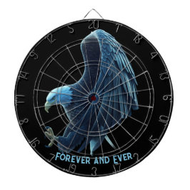 Dartboard Bald Eagle Heart Forever and Ever 2 Dartbord