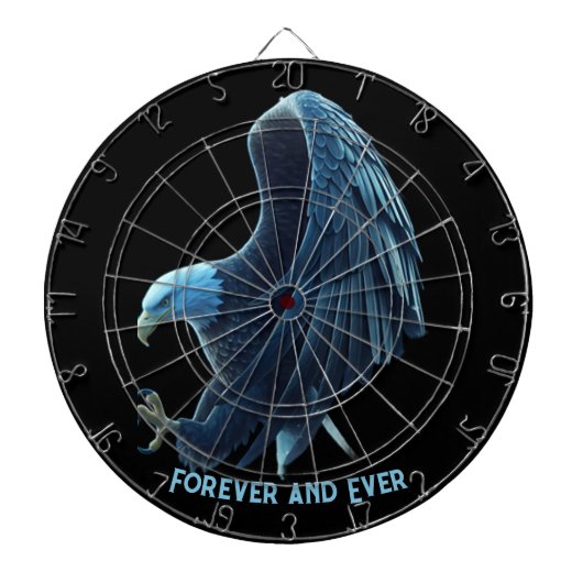 Dartboard Bald Eagle Heart Forever and Ever 2 Dartbord (Voorkant)