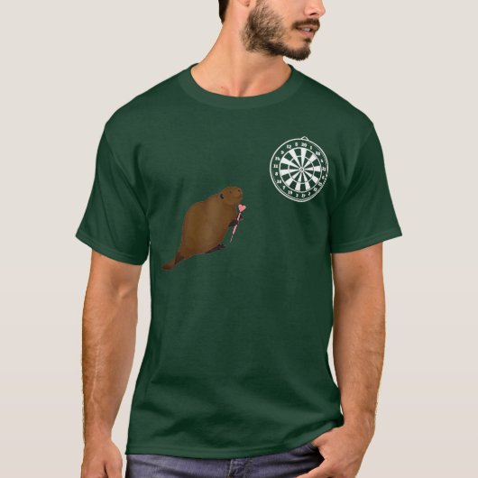 Dartboard Beavers Darts Nutria Bullseye Dart T-shirt (Voorkant)