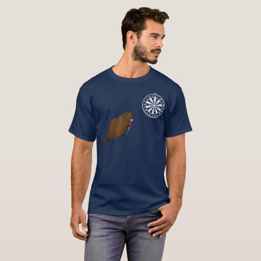 Dartboard Beavers Darts Nutria Bullseye Dart T-shirt (Voorkant volledig)