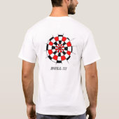 Dartboard, bedrukt t-shirt (Achterkant)