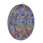 Dartboard Bloemen Abstract Glas in lood Dartbord (Voorkant Links)