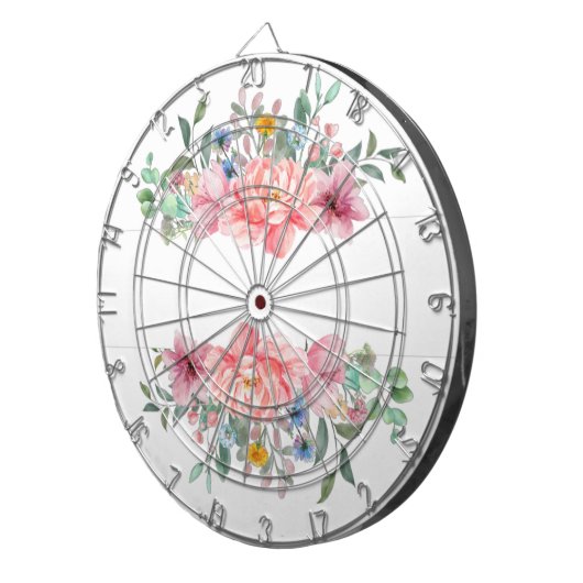 Dartboard bloemen dartbord (Voorkant Rechts)