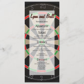Dartboard bruiloft Menu (Voorkant)