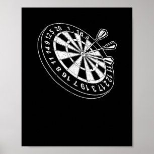 Dartboard Bulls Eye dart player ventilator dartboa Poster