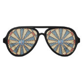Dartboard Bullseye Aviator Zonnebril (Voorkant)