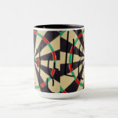 Dartboard Bullseye, Combo Coffee-Mok Mok (Midden)