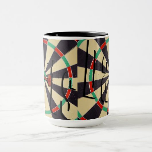 Dartboard Bullseye, Combo Coffee-Mok Mok (Midden)