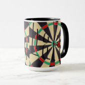 Dartboard Bullseye, Combo Coffee-Mok Mok (Voorkant rechts)