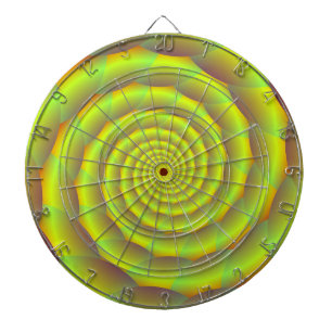 Dartboard Coiled Yellow Rope Tunnel Dartbord