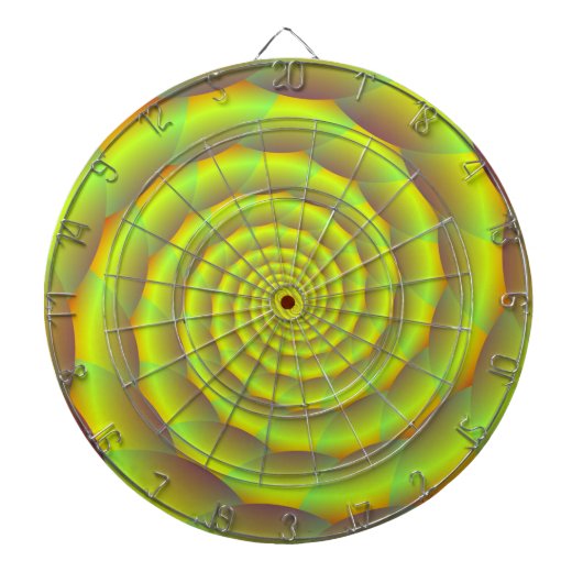 Dartboard Coiled Yellow Rope Tunnel Dartbord (Voorkant)