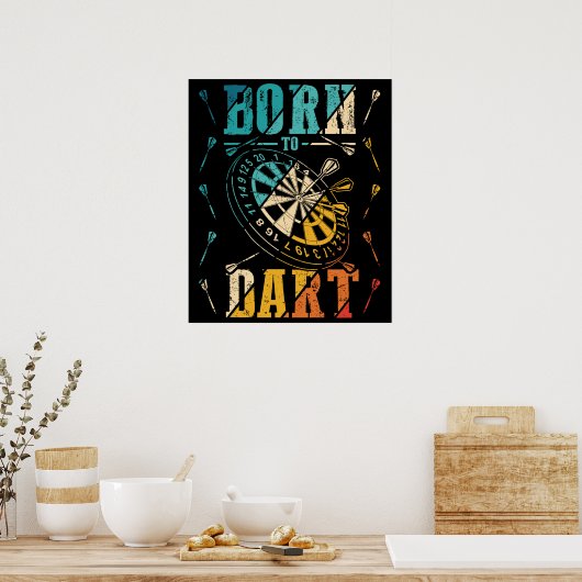 Dartboard Dart Player Darts Poster (Keuken)