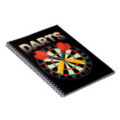 Dartboard Dart Retro Darts Player Notitieboek (Rechterzijde)