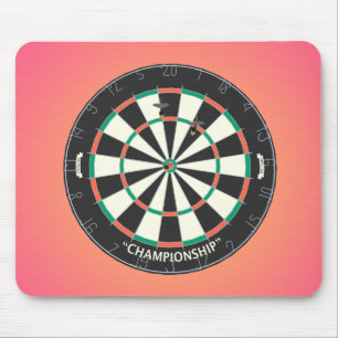 Dartboard & Darts: 3D-model: Mousepad Muismat