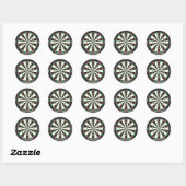 Dartboard & Darts: 3D-model: Ronde Sticker (Vel)