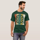 Dartboard Darts Gooi Retro T-shirt (Voorkant volledig)