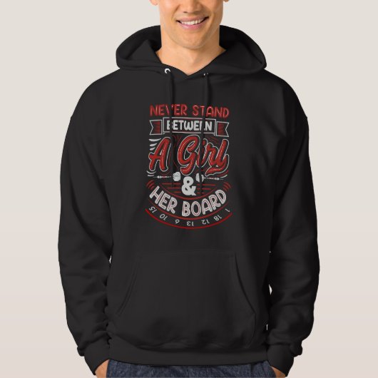 Dartboard & Darts Quote for a Dart expert girl Hoodie (Voorkant)