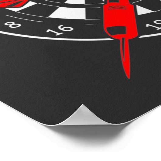 Dartboard Darts Skull Poster (Hoek)