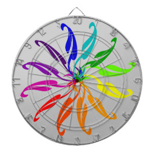 Dartboard - de Bladeren van het Wiel van de Kleur Dartbord